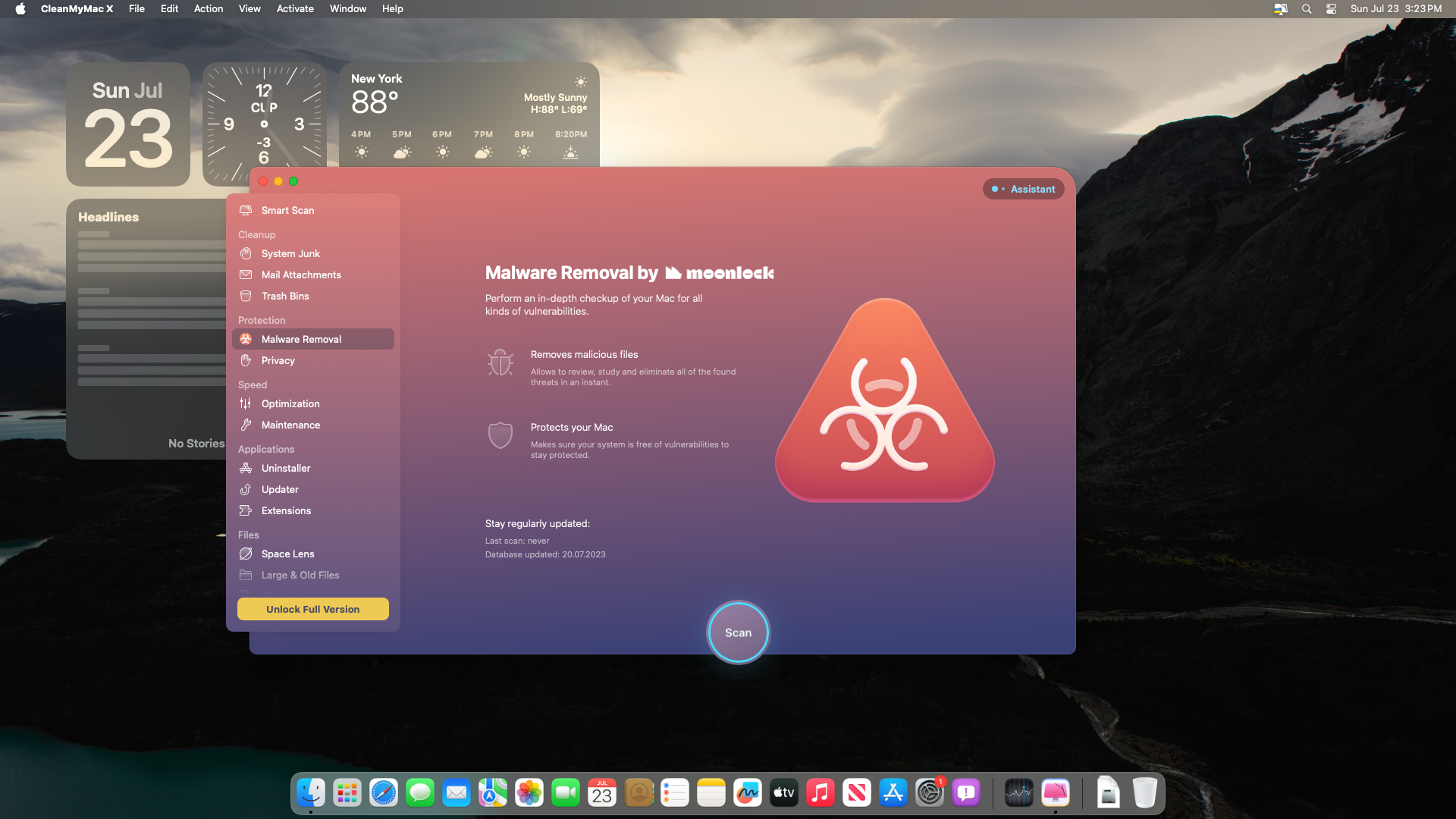 CleanMyMac X on macOS Sonona